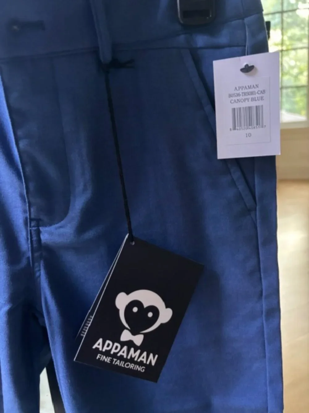 NWT Appaman Boys Suit Set Size 10 - Linen Canopy Blue Suit Set